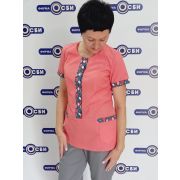 Блуза жен. Модель 21-8 ТИСИ+Перкаль